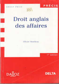 DROIT ANGELAIS DES AFFAIRES