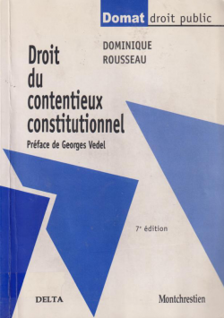 DROIT DU CONTENTIEUX CONSTITUTIONNEL