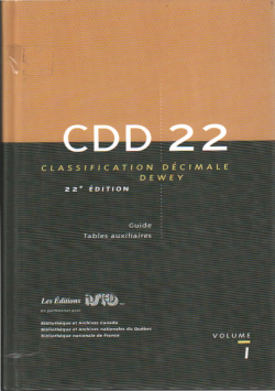 CDD 22 CLASSIFICATION DéCIMALE DEWEY
