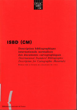 DESCRIPTION BIBLIOGRAPHIQUE INTERNATIONALE ...