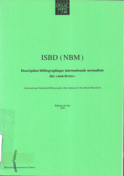 DESCRIPTION BIBLIOGRAPHIQUE ...
