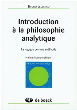 Introduction à la philosophie analytique La logique comme méthode
