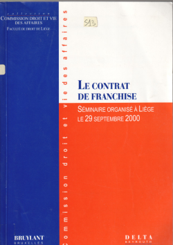 LE CONTRAT DE FRANCHISE