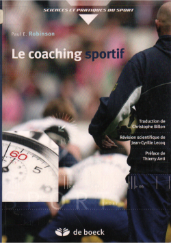 LE COACHING SPORTIF
